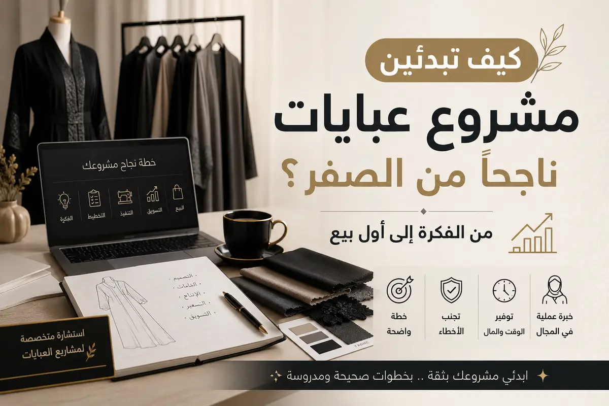 كيف تبدئين مشروع عبايات ناجحًا من الصفر؟"